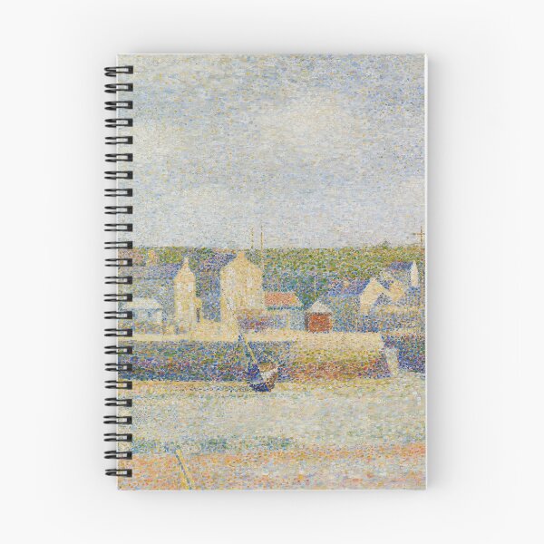 Item preview, Port En Bessin the Outer Harbor Low Tide by Georges Seurat: Coastal Pointillist Poster designed and sold by artofuniverse.