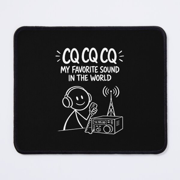 Item preview, CQ CQ CQ Ham Radio XKCD Style Design designed and sold by AnnSign.