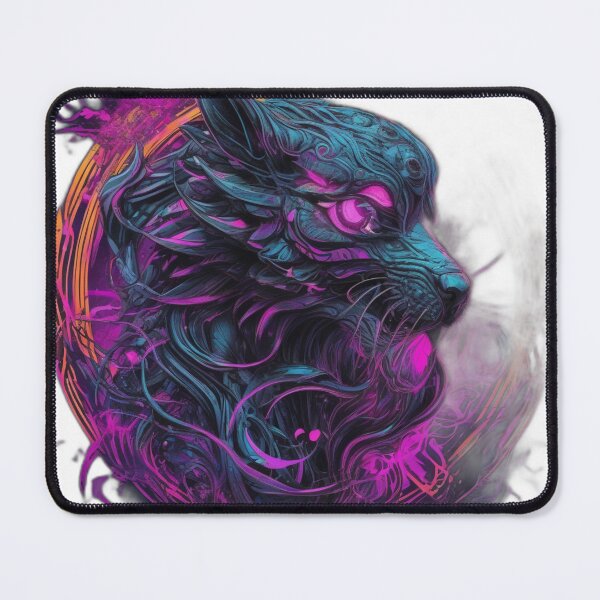 Item preview, Neon Cat - Futuristic Abstract Art designed and sold by Bad7Wear.