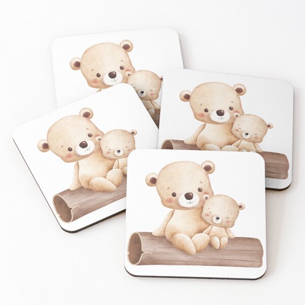 Item preview, Watercolor Mother and Baby Bear - Adorable Spring Woodland Gift designed and sold by FuzionRaptor.