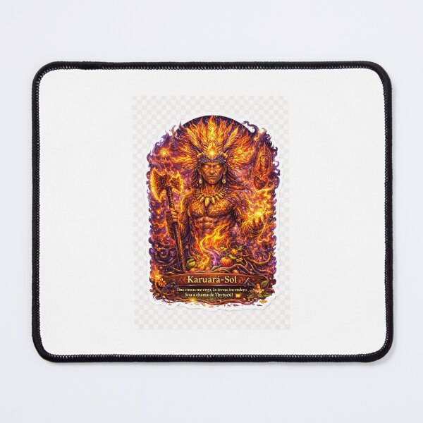 Item preview, Psychedelic Fire Spirit Indigenous Warrior Art designed and sold by ArtFusionLab.