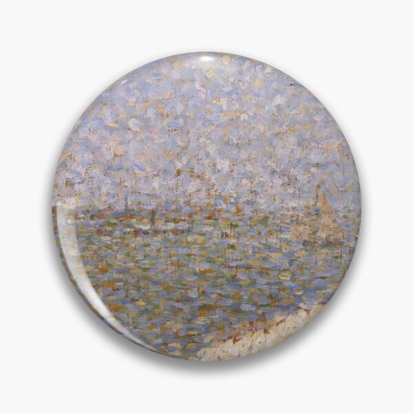 Item preview, Preparatory Sketch for La Grève du Bas Butin by Georges Seurat: Coastal Pointillist Poster designed and sold by artofuniverse.