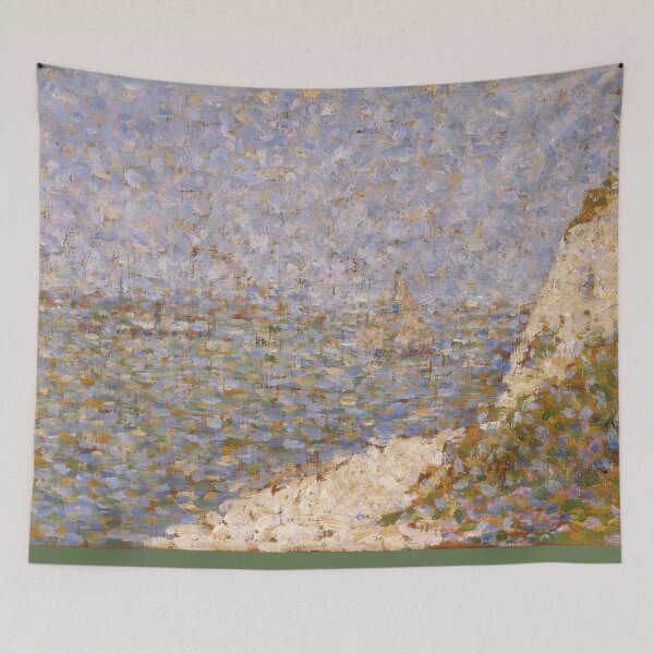 Item preview, Preparatory Sketch for La Grève du Bas Butin by Georges Seurat: Coastal Pointillist Poster designed and sold by artofuniverse.