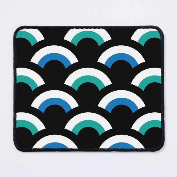 Item preview, Scale Waves – Geometric Abstract Pattern with Layered Wave Design designed and sold by Helmina Groper.