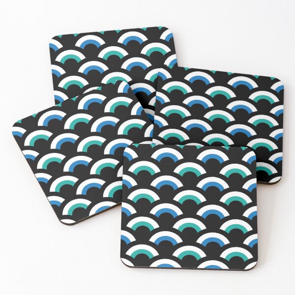 Item preview, Scale Waves – Geometric Abstract Pattern with Layered Wave Design designed and sold by Helmina Groper.