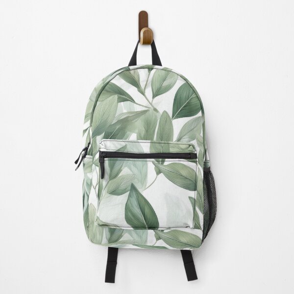 Item preview, Sage green leafy botanicals watercolor leaves painting spring theme shades of green designed and sold by navitalidesign.