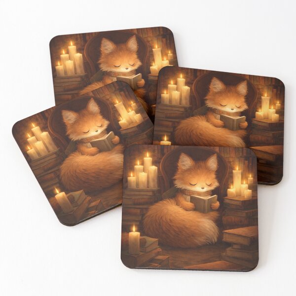 Item preview, Cozy Reading Fox –  Book Lover Art Print designed and sold by WhimsyWink.