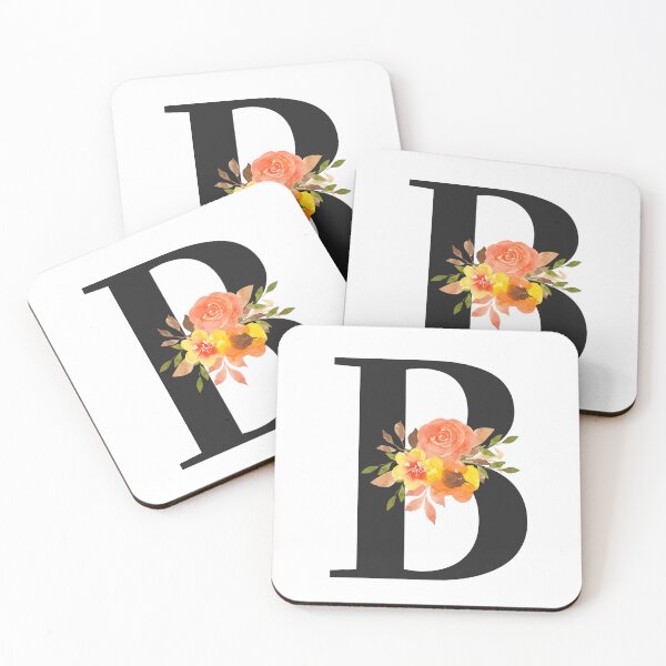 Item preview, B Character Floral Design designed and sold by REDPATTERNS.