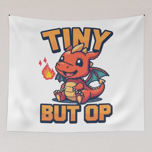 Item preview, Tiny But Overpowered – Retro Pixel Dragon Gamer Design designed and sold by Dhenin Studio.