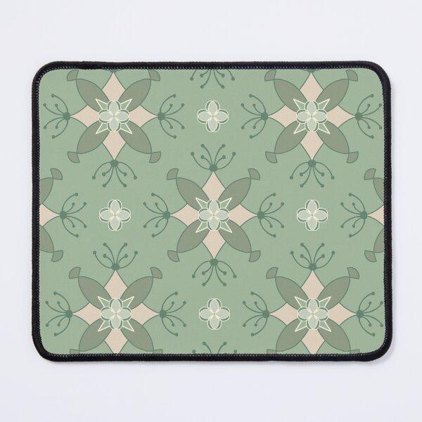 Item preview, Sage & Cream Geometric Floral Pattern designed and sold by soulthreads.pattern.