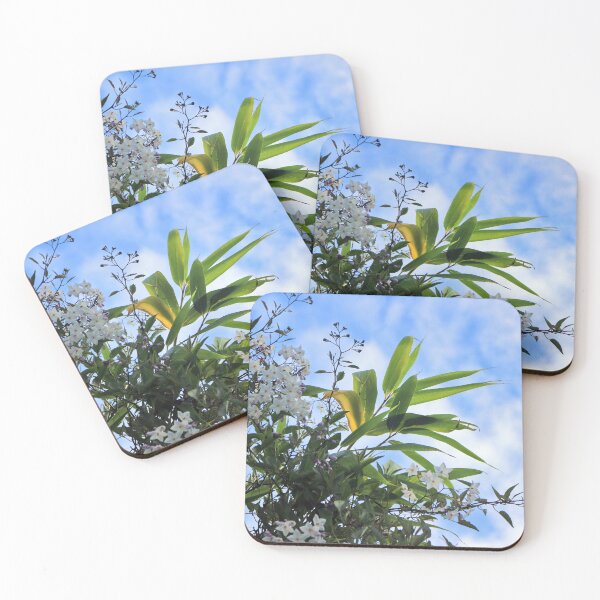 Item preview, Delicate White Jasmine Nightshade and Bamboo Leaves designed and sold by pinkal.
