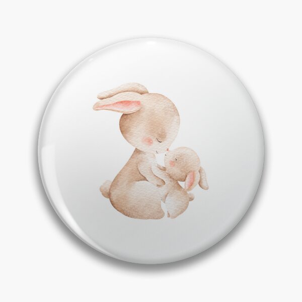 Item preview, Watercolor Mother and Baby Rabbit - Adorable Spring Bunny Gift designed and sold by FuzionRaptor.