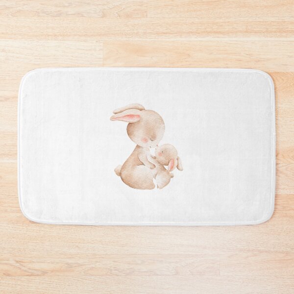 Item preview, Watercolor Mother and Baby Rabbit - Adorable Spring Bunny Gift designed and sold by FuzionRaptor.