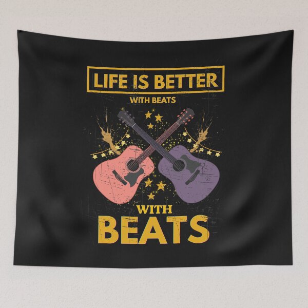 Item preview, Life Is Better With Beats Vintage Music Producer DJ Design designed and sold by Joyful-Pixel.