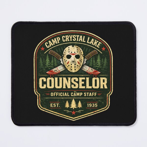 Item preview, Camp Crystal Lake Counselor Horror Camp Staff Vintage Slasher Shirt designed and sold by GhostDawgs.