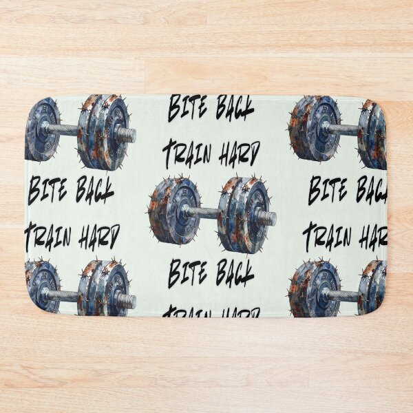 Item preview, Train hard, bite back, barbed wire barbell designed and sold by LiskoDesign.