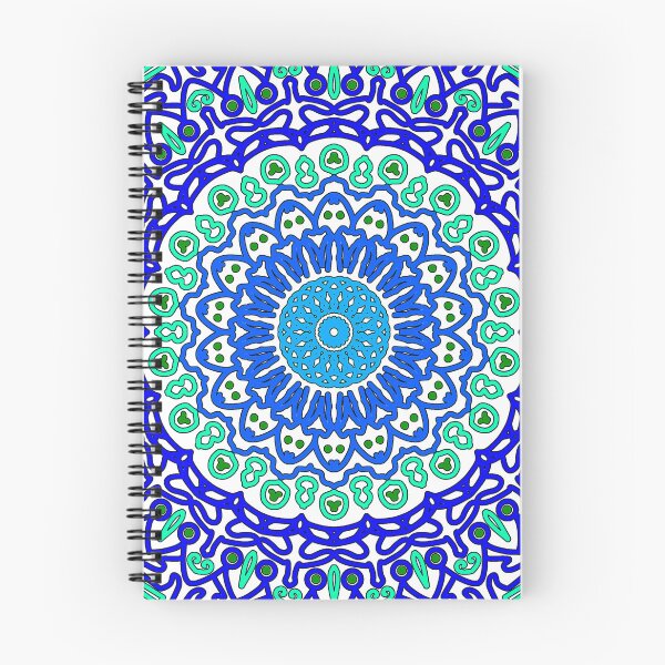 Item preview, "Radiant Cyan and Blue Mandala" designed and sold by nighttime1990.