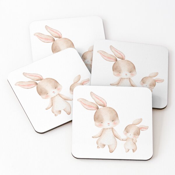 Item preview, Watercolor Mother and Baby Rabbit - Adorable Spring designed and sold by FuzionRaptor.