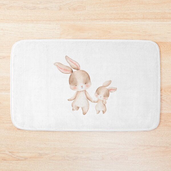 Item preview, Watercolor Mother and Baby Rabbit - Adorable Spring designed and sold by FuzionRaptor.
