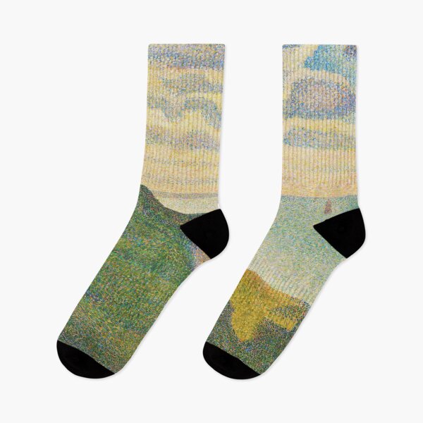 Item preview, Seascape at Port En Bessin Normandy by Georges Seurat: Coastal Pointillist Poster designed and sold by artofuniverse.