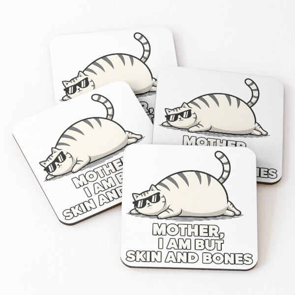 Item preview, cat mom funny skin and bones pet humor art designed and sold by ArtDesignTp.