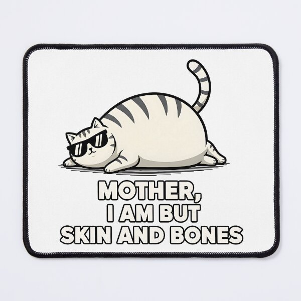 Item preview, cat mom funny skin and bones pet humor art designed and sold by ArtDesignTp.