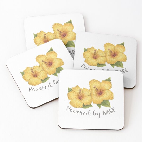 Item preview, Powered By Rage Yellow Hibiscus Flower designed and sold by NaughtyFlorals.