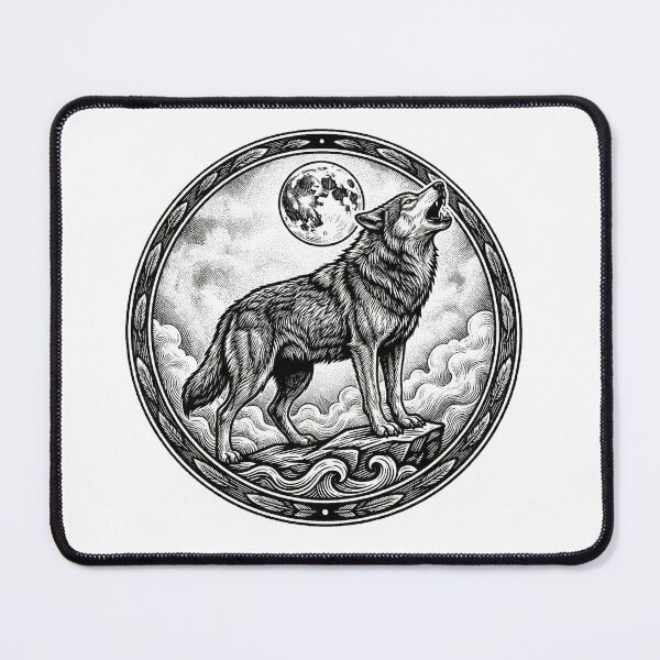 Item preview, Howling Wolf and Full Moon Emblem designed and sold by ISPEKART.