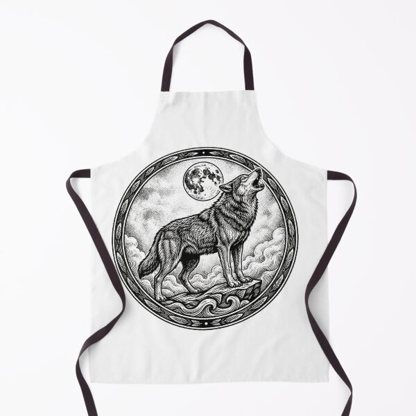 Item preview, Howling Wolf and Full Moon Emblem designed and sold by ISPEKART.