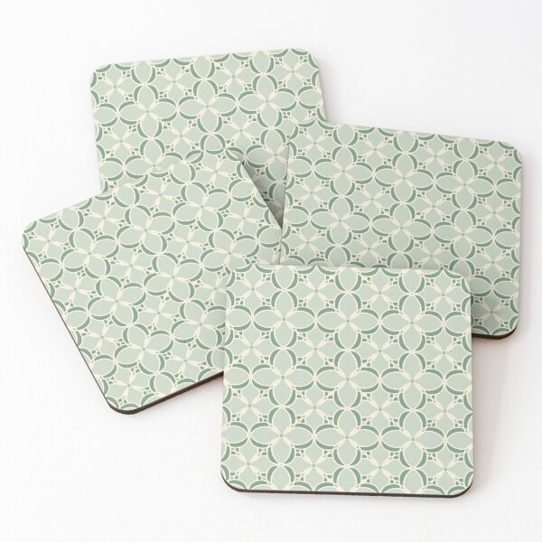 Item preview,  Sage & Cream Geometric Floral Pattern II designed and sold by soulthreads.pattern.