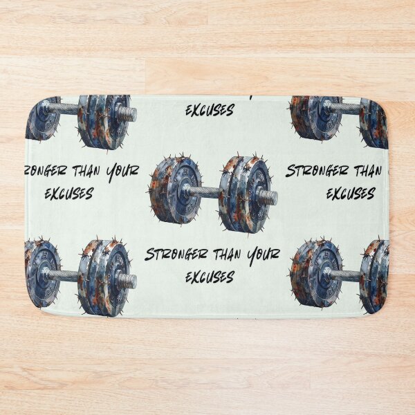 Item preview, Stronger than your excuses, barbed wire dumbbell designed and sold by LiskoDesign.