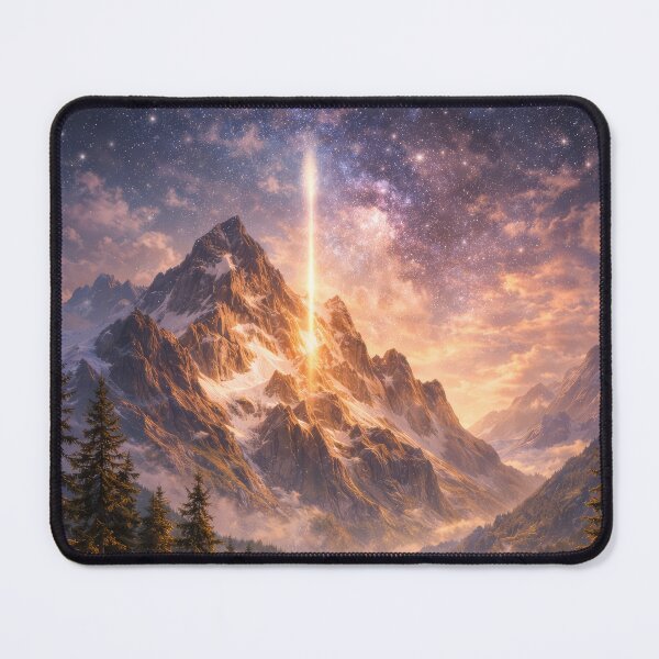 Item preview, Sacred Mountain of Light – Magical Fantasy Landscape designed and sold by DrakariArt.