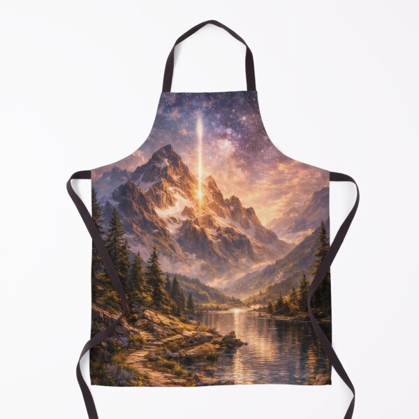 Item preview, Sacred Mountain of Light – Magical Fantasy Landscape designed and sold by DrakariArt.
