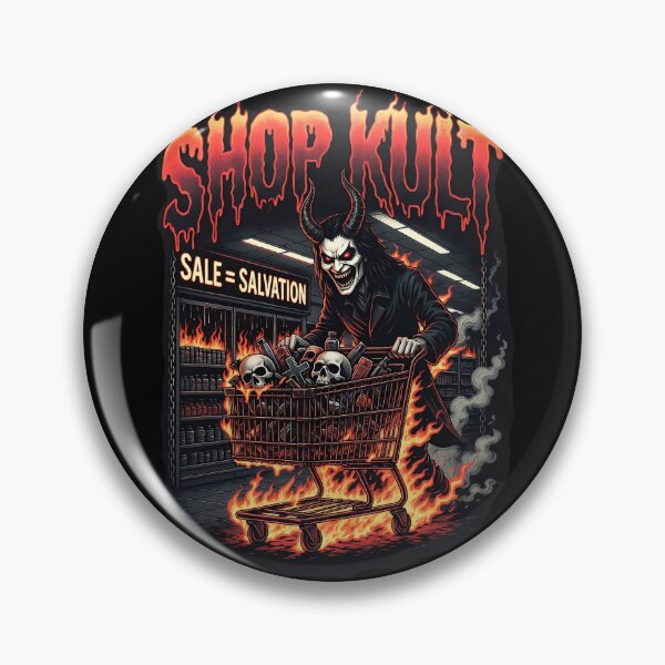 Item preview, Shop Kult Satanic Demon Shopping Cart Horror Art designed and sold by MorbidDreams.
