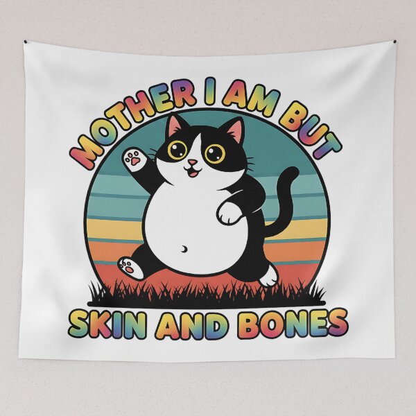 Item preview, skinny cat mom funny bones themed graphic designed and sold by ArtDesignTp.