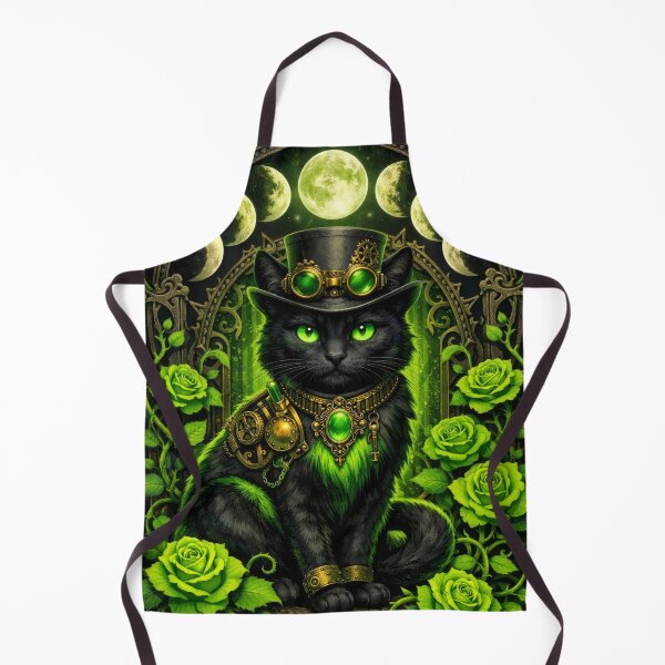 Item preview, Gothic Steampunk Black Cat Moon Phase designed and sold by scicilysimonee.