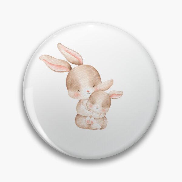 Item preview, Watercolor Mother and Baby Rabbit - Adorable Spring Bunny Gift designed and sold by FuzionRaptor.