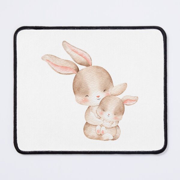 Item preview, Watercolor Mother and Baby Rabbit - Adorable Spring Bunny Gift designed and sold by FuzionRaptor.