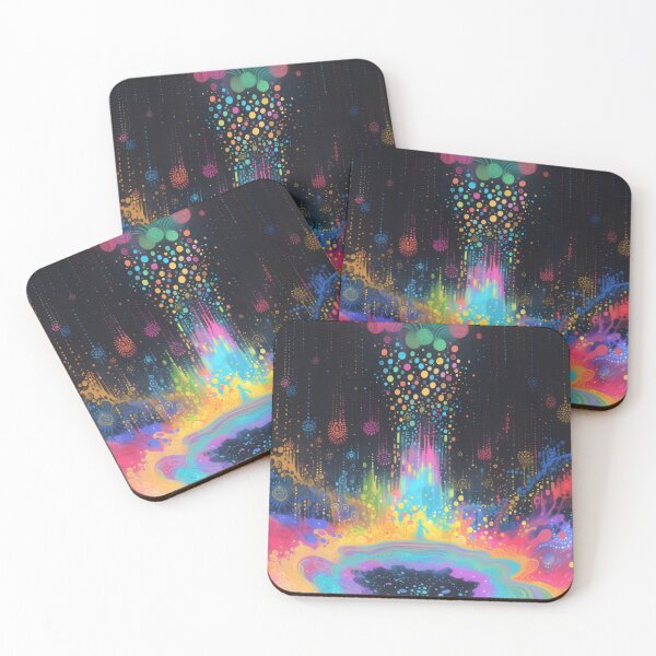 Item preview, Surreal Rainbow Waterfall Psychedelic Portal Art designed and sold by LuminousFoundry.