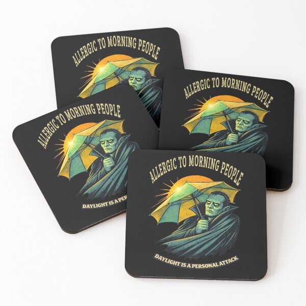 Item preview, Funny Sun-Averse Vampire Dracula Beach Umbrella Retro Sarcasm Cryptid Tee designed and sold by Mythic Ink Studio.