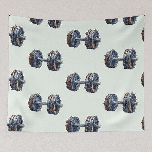 Item preview, dumbbell with barbed wire designed and sold by LiskoDesign.