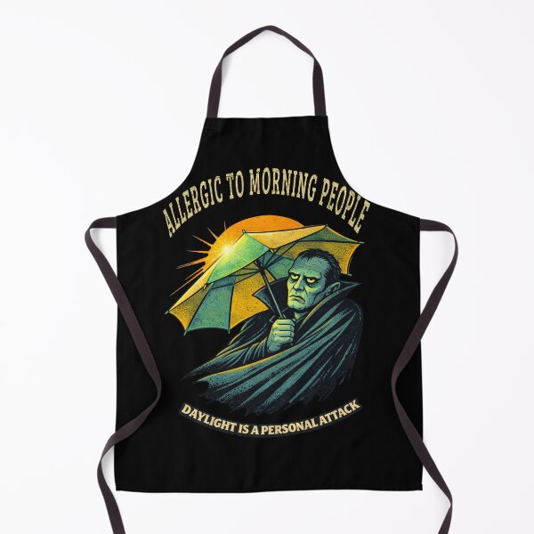 Item preview, Funny Sun-Averse Vampire Dracula Beach Umbrella Retro Sarcasm Cryptid Tee designed and sold by Mythic Ink Studio.