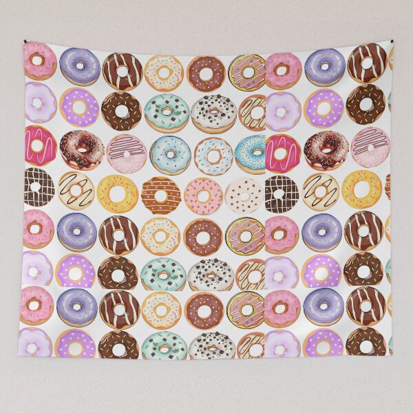 Item preview, Colorful Donut Pattern Sweet Dessert Illustration designed and sold by Cutethings3.