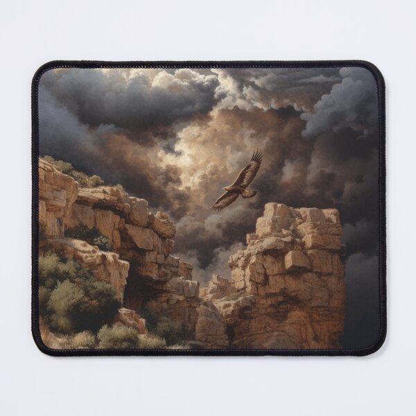 Item preview, A powerful Golden Eagle descending toward rocky cliffs, Birds in Motion designed and sold by CDC40.