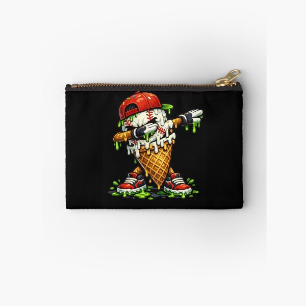 Item preview, Dabbing Baseball Ice Cream Cone Cool Dripping Mascot designed and sold by Ali-printshop.
