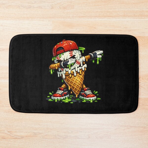 Item preview, Dabbing Baseball Ice Cream Cone Cool Dripping Mascot designed and sold by Ali-printshop.