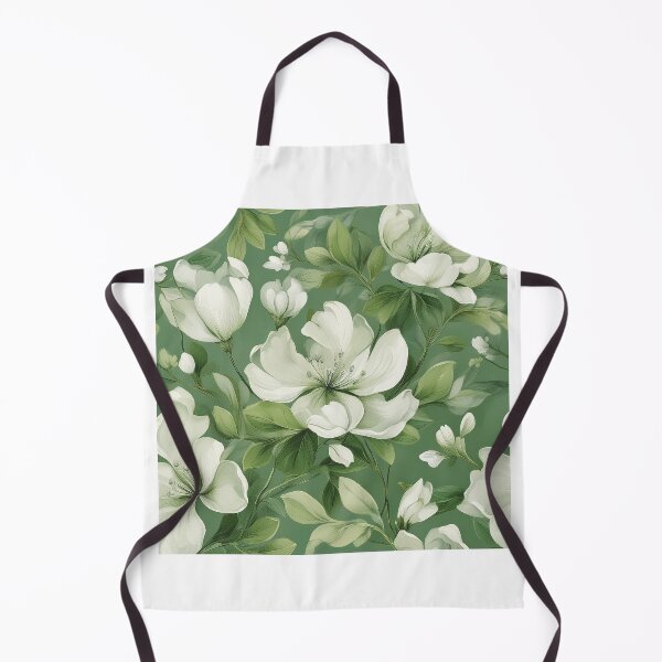 Item preview, Sage green bridal floral and leafy botanicals watercolor leaves painting spring theme shades of green designed and sold by navitalidesign.