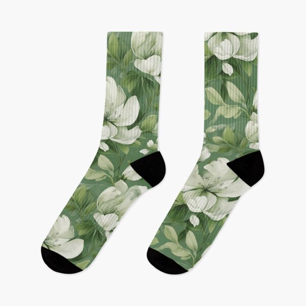 Item preview, Sage green bridal floral and leafy botanicals watercolor leaves painting spring theme shades of green  designed and sold by navitalidesign.