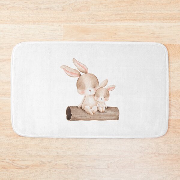 Item preview, Watercolor Mother and Baby Rabbit - Adorable Spring designed and sold by FuzionRaptor.