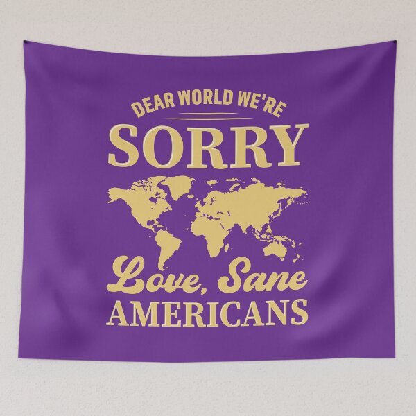 Item preview, Dear World We’re Sorry – Unity World Map Design designed and sold by ZentifyPrints.